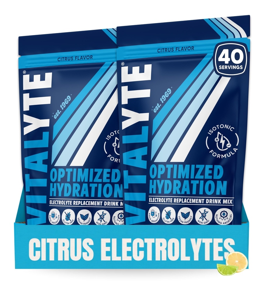Vitalyte Electrolyte Powder (35 oz, 40 tarjoilua per container)-isotoninen juoma Mix varten nesteytys, energia & Recovery- veden Enhancer & nesteytys täydentää miesten, naisten & urheilu (Cool Citrus 2 Pack)