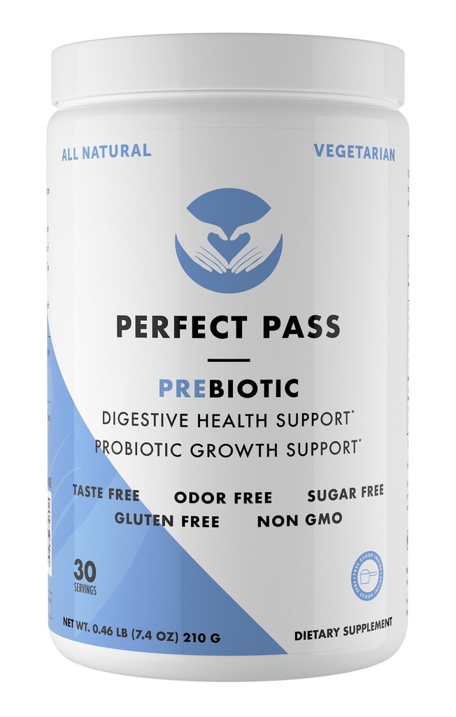 PERFECT PASS Prebiootti PHGG Osittain hydrolysoitu Guar Gum 210g Powder - 100% Natural Gluten Free Non GMO - Certified Kosher Kasvisruoka Sokeriton