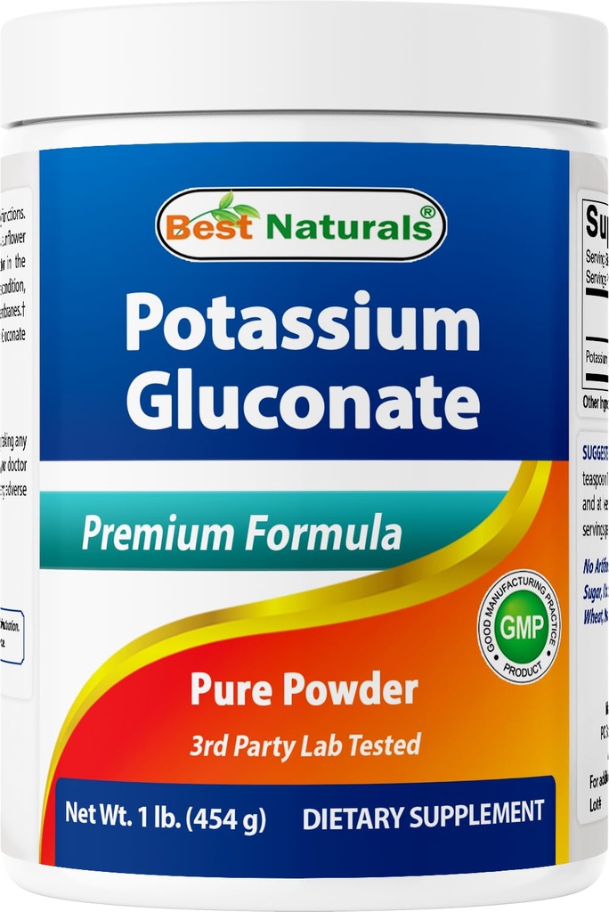 Best Naturals Kaliumglukonaatti 1lb jauhe (1 LB (pakkaus 1))