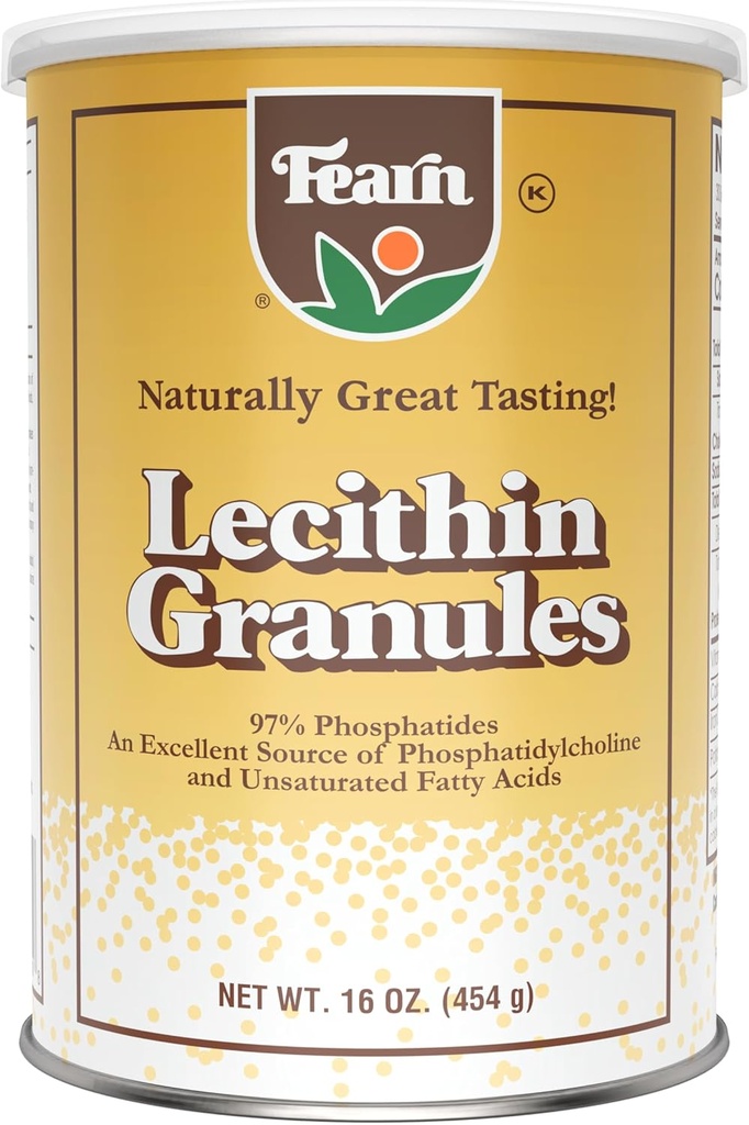 Frukta naturliga livsmedel Soja Lecithin Granules - Fett Emulsifier med viktiga näringsämnen för hälsa, förbättra textur av kakor, bröd och DIY Gummies, 16 Oz