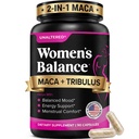 UNALTERED Hormoni Balance & Mood tuki naisille - luonnollisesti tukee hormonitasapaino & energia Tribulus Terrestris & punainen Maca juuriuute - ravintolisä - 90 vegan kapselit