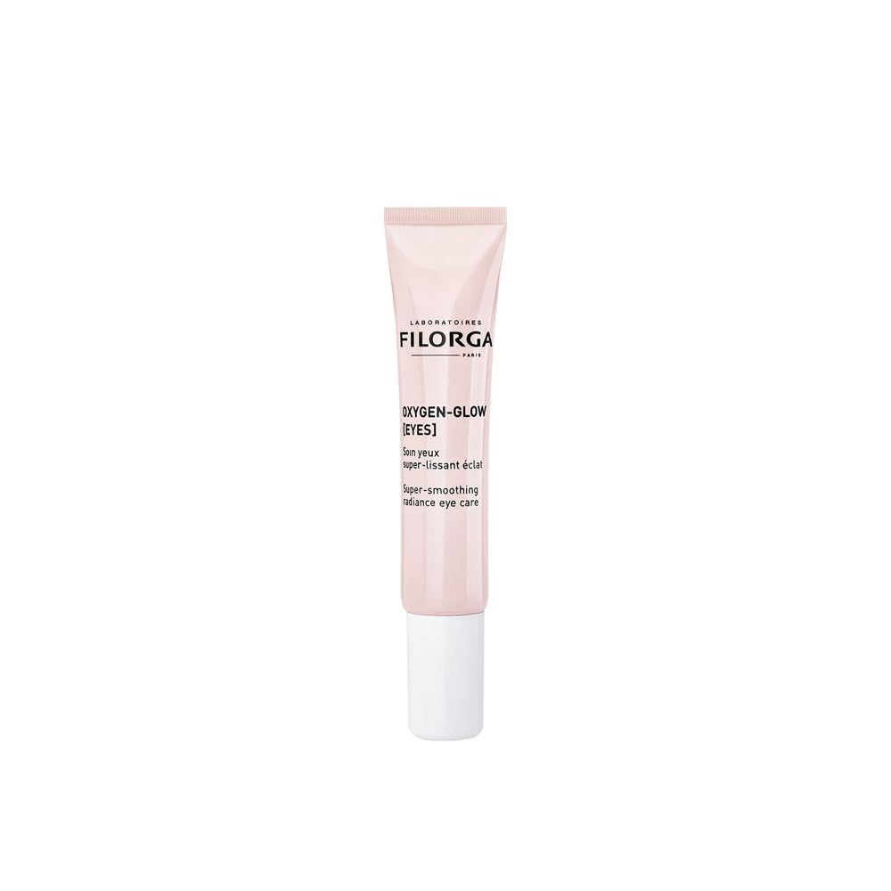 Filorga Oxygen Glow Super Smoothing Eye Cream, Combines Hyaluronic Acid ja Enzymes nopean päivittäisen hoidon väsyneet silmät, puffiness, ja tummat ympyrät, 0,5 Fl Oz (Pakkaus 1)