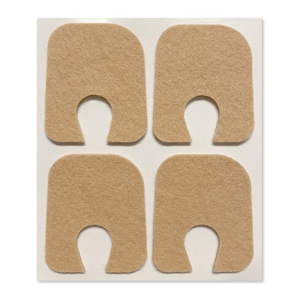 Aetna Foot Products - Adhesive Felt U-Shaped Callus eller Toe Pads, Pack på 100, 1/8 "Tjock