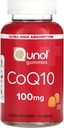 Qunol CoQ10 Gummies, CoQ10 100mg, herkullinen Gummy Supplements, Coenzyme Q10 auttaa tukemaan sydämen terveyttä, vegaaninen, Gluteeniton, Ultra korkea imeytyminen - 90