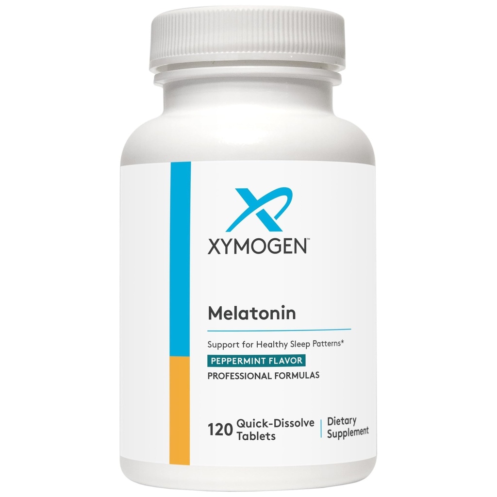 XYMOGEN Melatoniini - Piparminttu Lozenges - 3 mg Melatoniinin täydentää yöllä, antioksidantti + Immuuni tuki (120 nopeasti liukeneva tabletti)