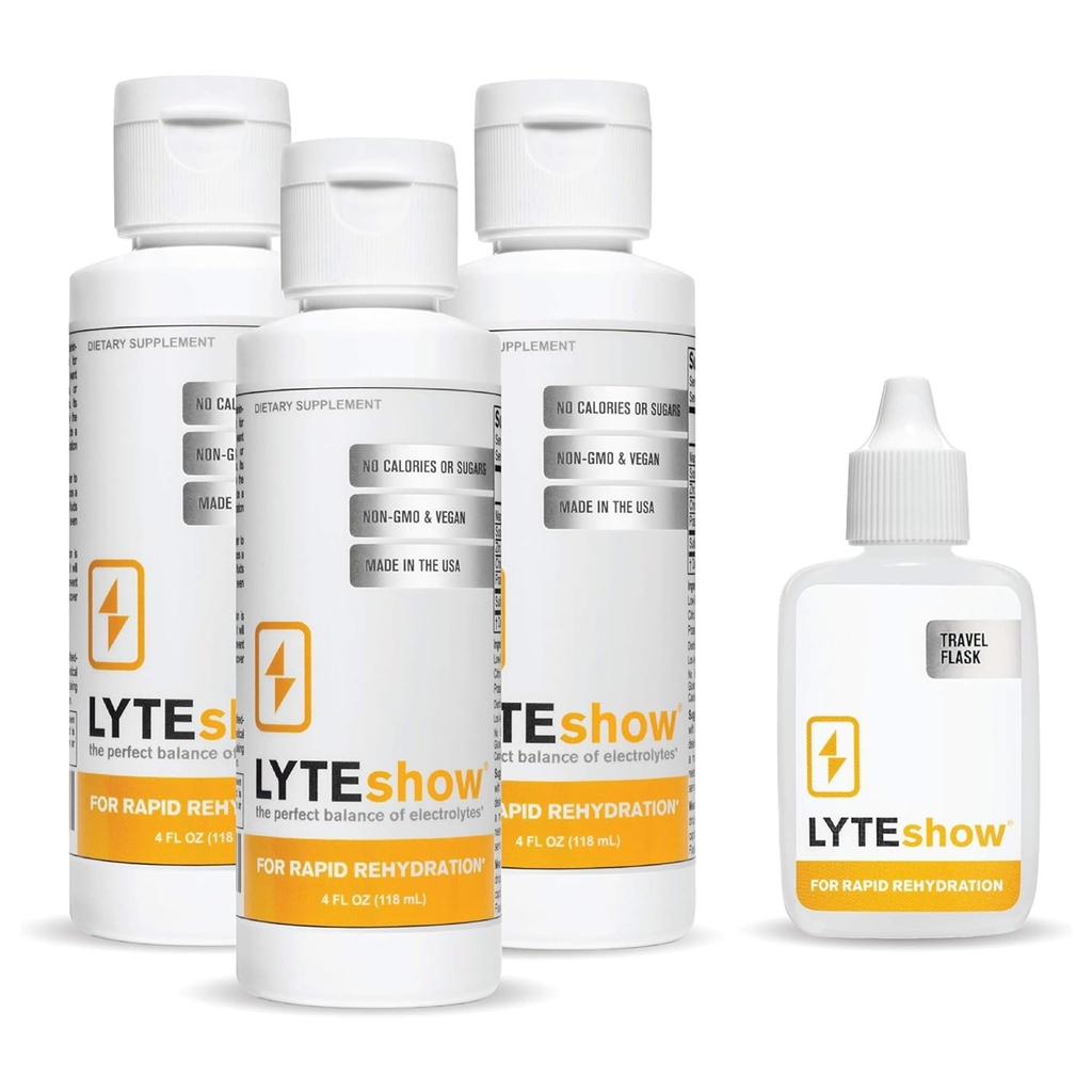 LyteLine LyteShow Sugar-free Electrolyte Supplement, 3 Pack, 120 Tarjoilut - Keto Friendly, Sinkki ja magnesium nopea nesteytys, liikunta, lihasten Recovery ja energia - Vegan