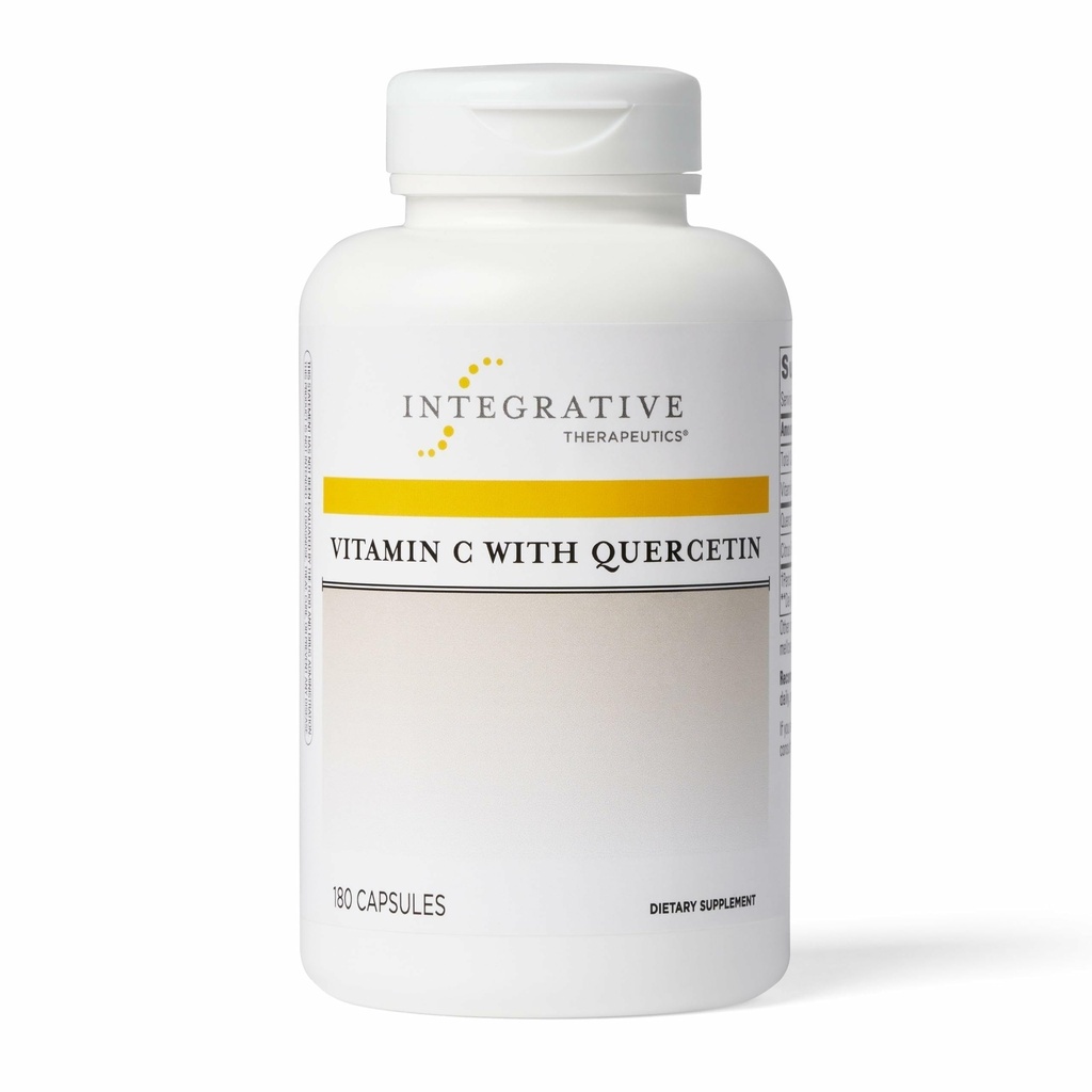 Integratiivinen terapeuttinen C-vitamiini Quercetin - C-vitamiini täydentää immuunitukea*- Tukee antioksidantti aktiivisuus* - Vegaani, gluteeniton ja maitotuotteeton - 180 kapselia (90 tarjoilua)