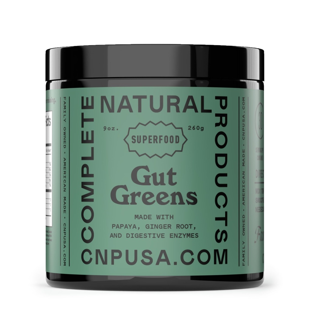 Gut Greens Superfood Powder Formula täydennysosa - hämmästyttävä raaka digestiivinen Enzyme täydentää Grass Mix, 9oz, 30 Tarjoilut