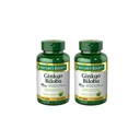 Nature's Bounty Ginkgo Biloba 60mg Capsules, 200 Count (Pakki 2)