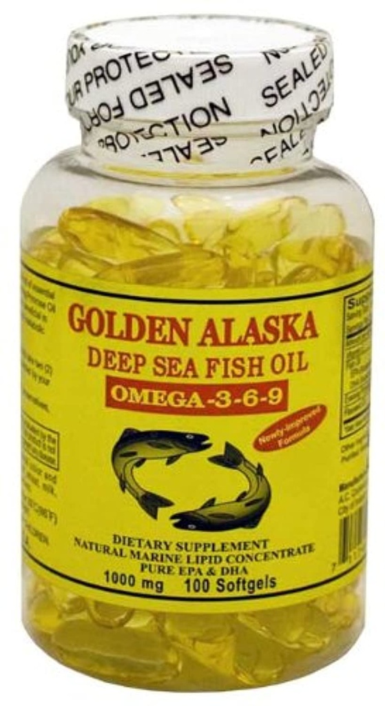 Golden Alaska Deep Sea Omega-3-6-9 Kalaöljy 1000mg 100 Softgels