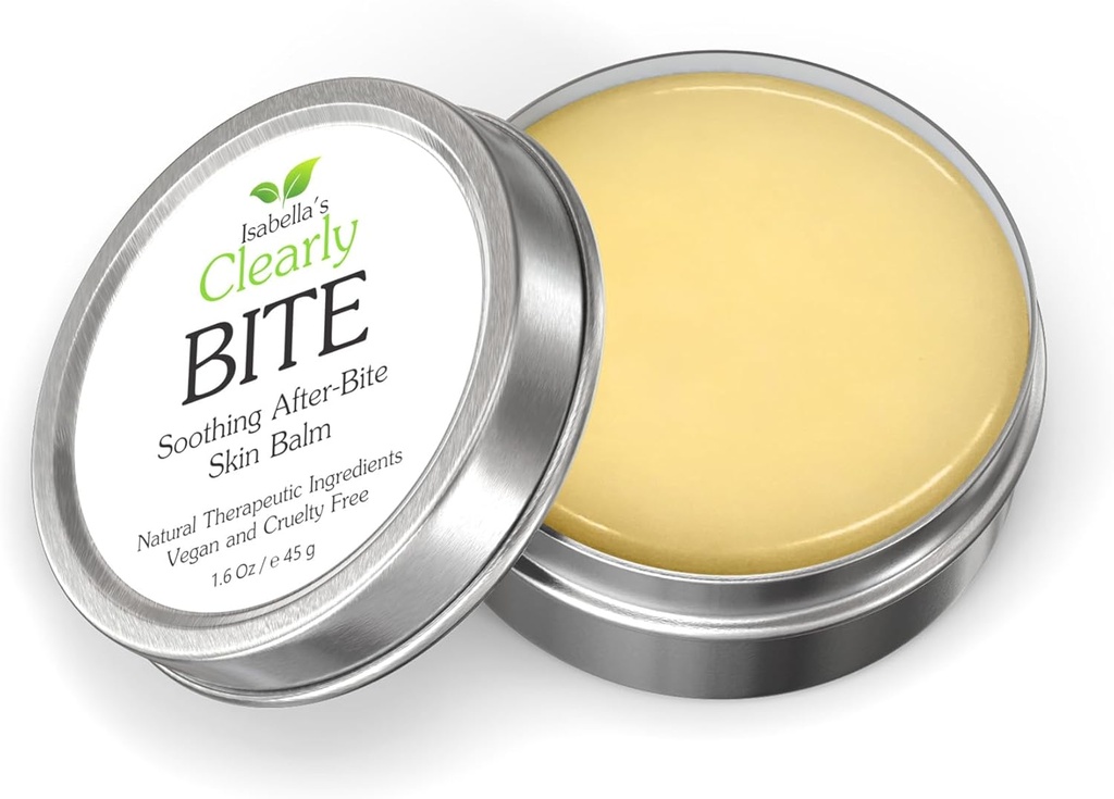 Isabellas Clearly BITE Soothing After Bite Anti Itch Balm | Snabb Relief från Insect Bites | Natural Ointment med Aloe Vera, Peppermint, Calendula | Vegan, Cruelty Free, Made in USA