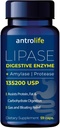 ANTROLIFE Dgestive Health Supplement - Entsyymit Lipase Nutritional Supplements & Amylase for Digestive Comfort - Ravintolisä - 59 kapselia