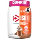 Dymatize x Dunkin' Mocha Latte ISO100 Whey Protein Powder, 95mg Kofeiini, 25g proteiinia, 5.5g BCAAs, 120 Cal., Gluteeniton, 1g rasvaa, 1g sokeria, 3g Carb (20 tarjoilua)