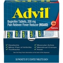 Advil Pain Reliever och Fever Reducer, Pain Relief Medicine med Ibuprofen 200mg för huvudvärk, Backache, Menstrual smärta och gemensam smärtlindring - 50x2 belagda tabletter