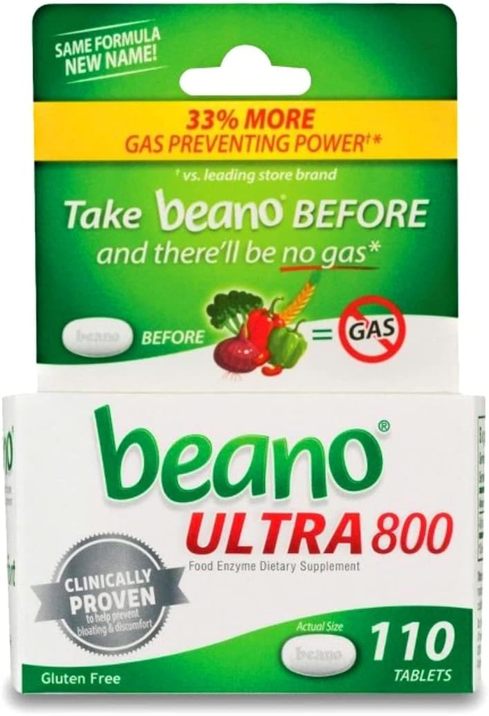 beano174; Food Enzyme Dietary Supplement Tabletit - 110ct