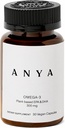 Anya Omega 3 300mg DHA ja EPA, puhtaat ainesosat, ei-GMO, 100% Vegaani, Gluteeni, soija ja maitotuotteet. Naisten lisäravinteet, synnytystä edeltävät vitamiinit imetystä ja imetystä varten