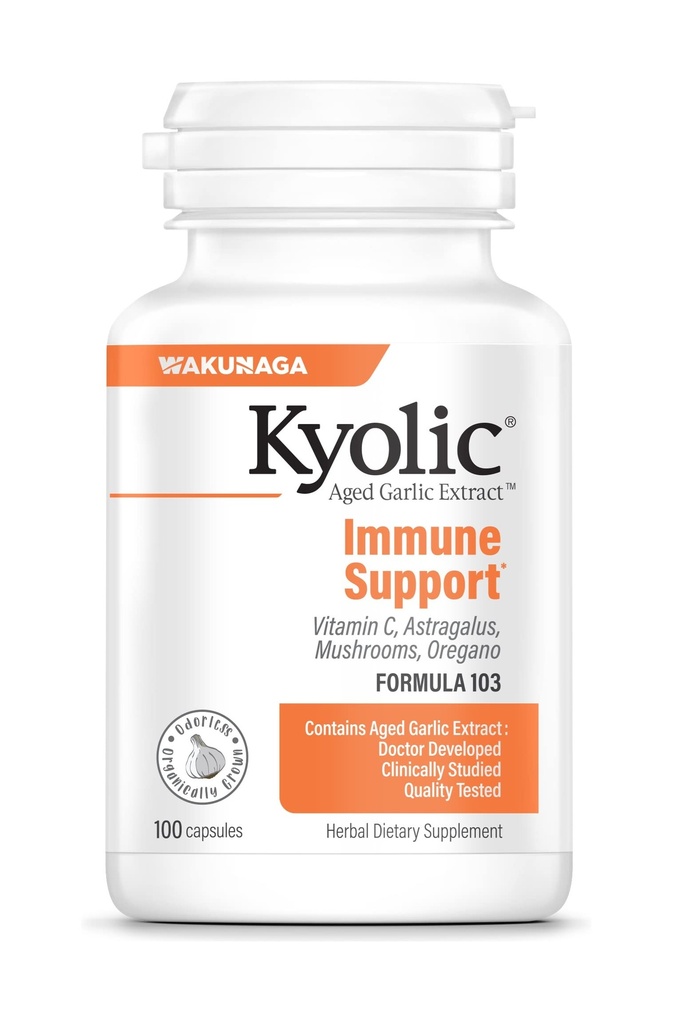 Kyolic Aged valkosipuliuute Formula 103, Immuunituki