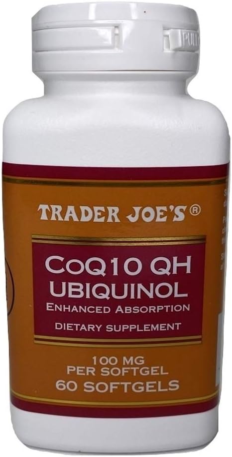 Trader Joe's CoQ10 QH UBIQUINOL Förbättrad Absorbtion 100mg 60 Softgels