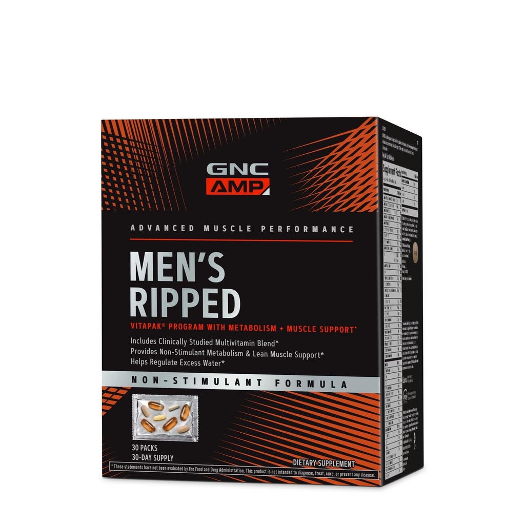 GNC miesten repäisty kliinisesti tutkittu Multivitamiini Blend, Lean lihasten tuki, ei-stimulantti Formula, 30 tarjoilua