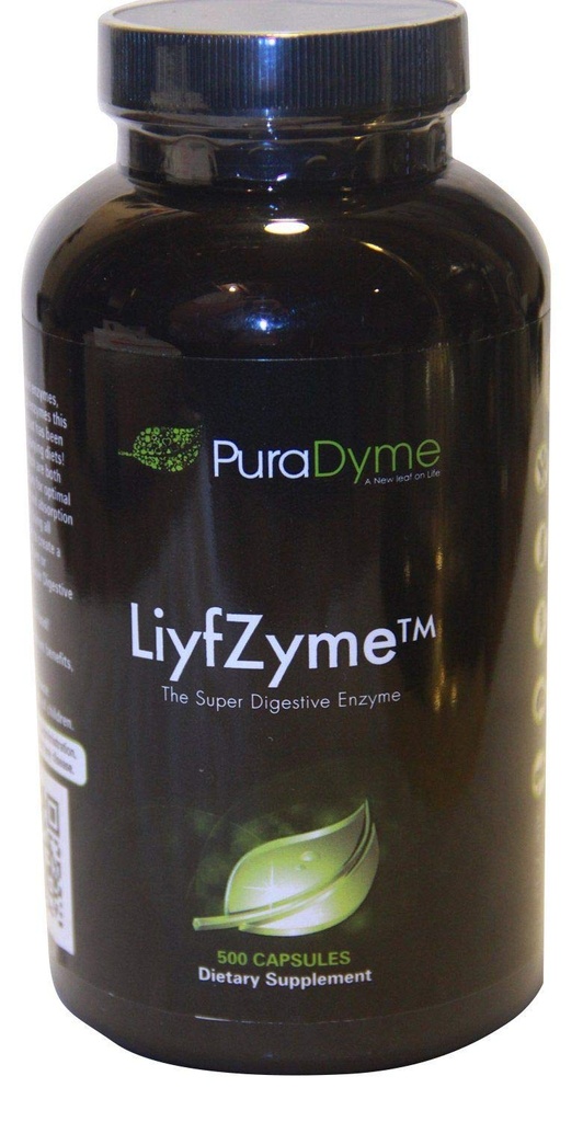 PuraDyme LiyfZyme Plant Based Digestion and Dietary Supplement - 500 kasviskapselit. kirjoittanut Lou Corona