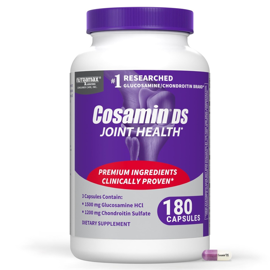 Nutramax Laboratories Cosamin® DS Joint Health Supplement with Glukosamiini & Chondroitin for Men