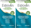 Estroven Complete + Ashwagandha monisymptom Menopause Supplement for Women - Kliinisesti todistetut ainesosat tarjoavat vaihdevuodet Relief & Night Sweats + Hot Flash Relief* - 4 kuukauden tarjonta (paketti 2)