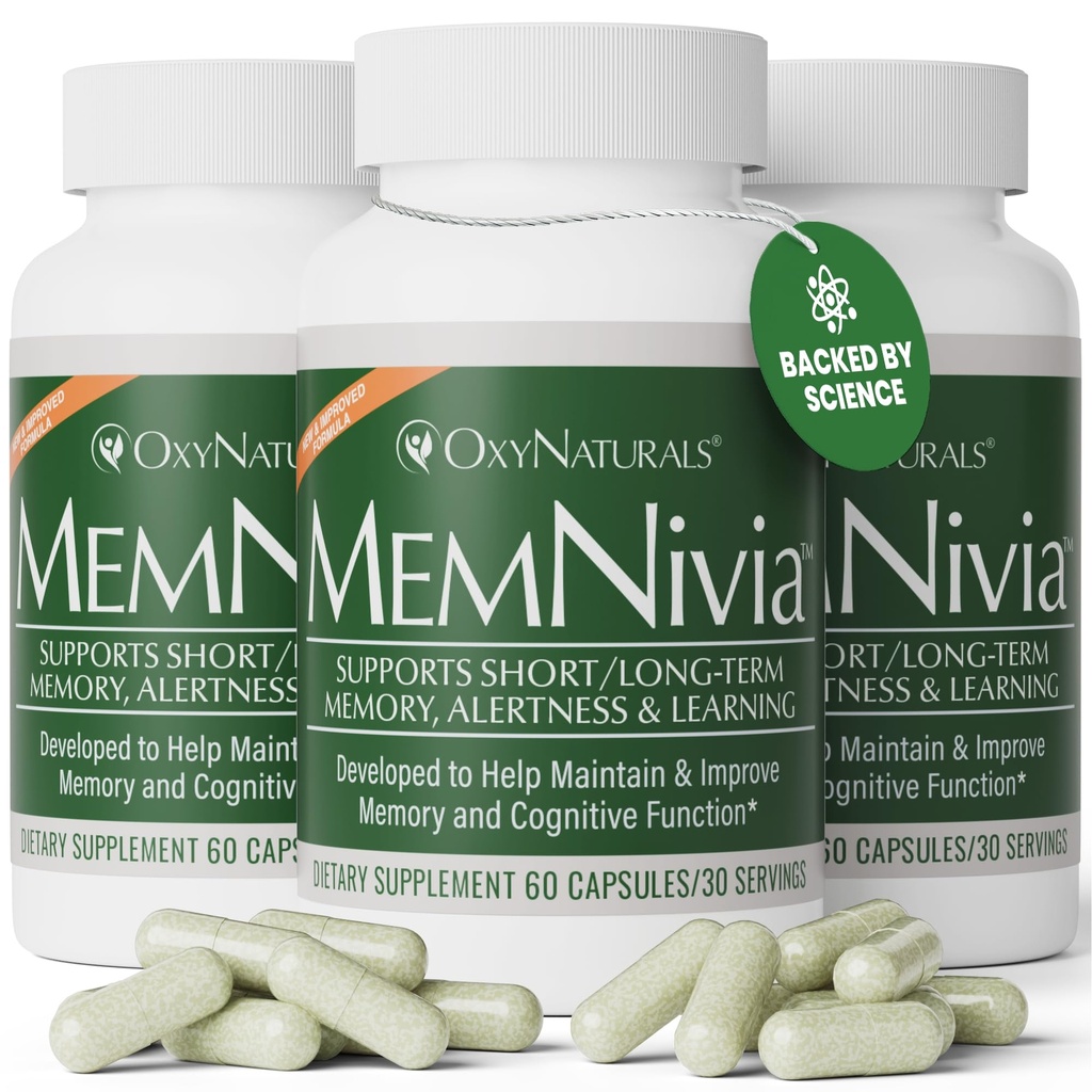 MemNivaa aivolisäkkeet muistia ja keskittyä ... Kaksiosainen kantasolu Formula Cognivia®, Bacopa, Holy Basil & Ginger ... Kliinisesti todistettu mielen selvyys Tuki 180 kapselia (3 pullot) USA Valmistettu