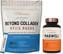Livetietoinen yli Collagen tyypit I, II, III, V & X Stick Packs + MagWell Magnesium Sinkki & D3-vitamiini .