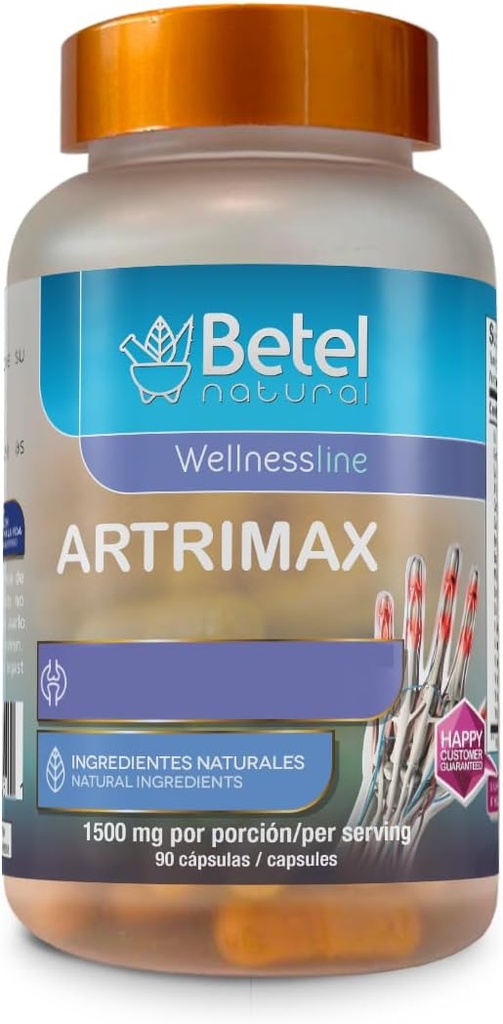 Betel Natural Artrimax Premium Arnica, Curcuma, Glukosamiini terveille nivelille - 90 kapselia