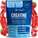 WELLNESS LABSRX Creatine Gummies 5000mg, 30 Servings Creatine Monohydrate Gummies, Strawberry Flavor Creatine för Män - Pack på 2