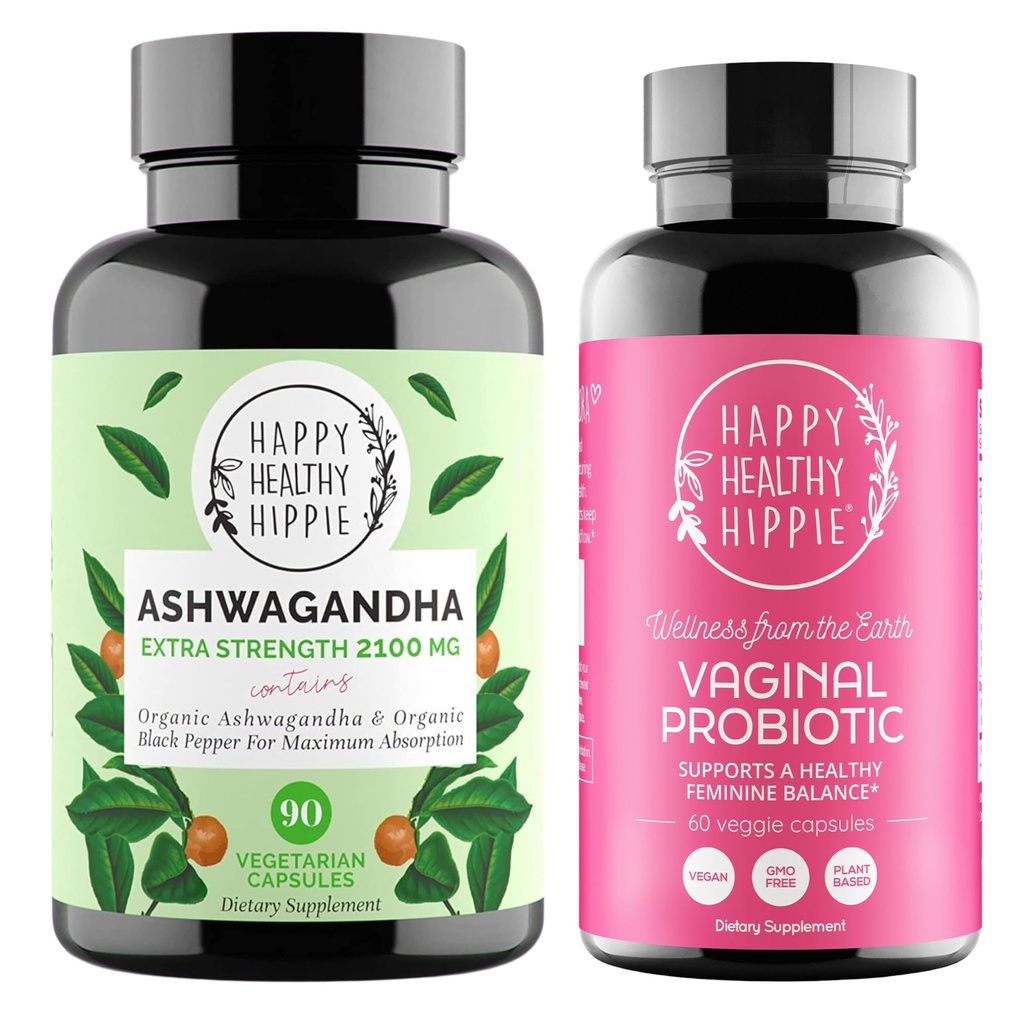 Hyvää tervettä Hippi Vaginal Probiootit naisille & Organic Ashwagandha
