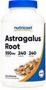Nutricost Astragalus kapselit 550mg, 240 Kasvissyöjäkapselit - ei-GMO:t ja gluteeniton