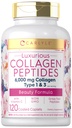 Carlyle Collagen C-vitamiinin kanssa ... 6000 mg... 120... Caplets... Multikollageeni Peptide pillereitä... tyyppi 1 ja 3...