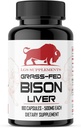 Ruoho Fed Bison Maksa kapselit Tukee energian tuotanto, Vieroitus, Digestio, Immuniteetti, Luonnollinen rauta ei-GMO, Pakaste kuivattu maksan terveys täydentää, 3000mg