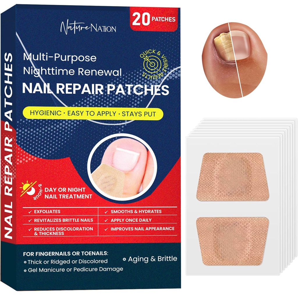 Multi-Purpose Fungus Nail Patches, Nail Fungus Behandling för Toenail, Ingrown Toenail Behandling, Tå Nail Fungus Behandling Extra Strength, Nighttime Fungal Nail Patches