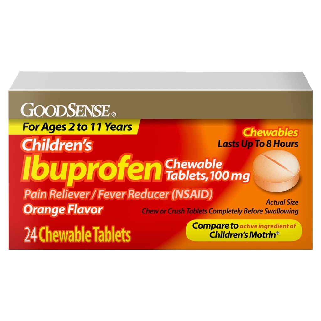 GoodSense Lasten Ibuprofeeni Purutabletti, 100 mg, 24