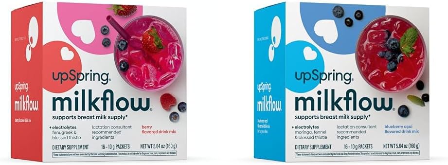 UpSpring Milkflow Elektrolyytti Imetys täydentää Drink Mixes with Sarviapila & Moringa ...