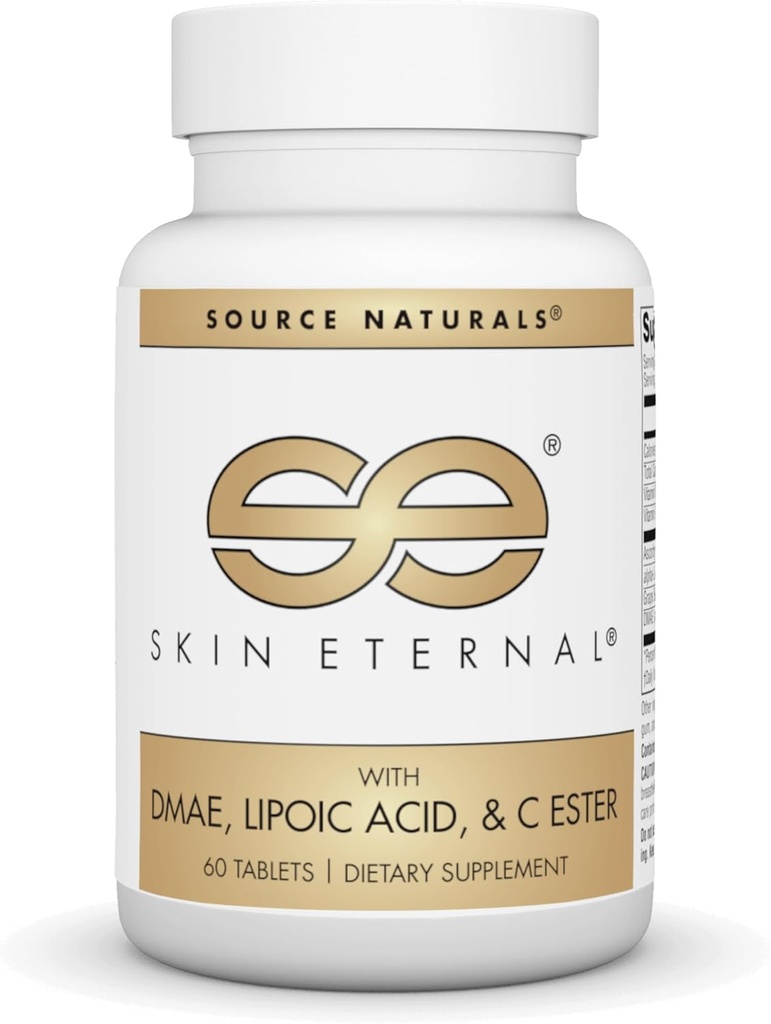 Source Naturals ihon ikuinen tabletti DMAE, LIPOIC Acid, & C Ester - 60 tablettia