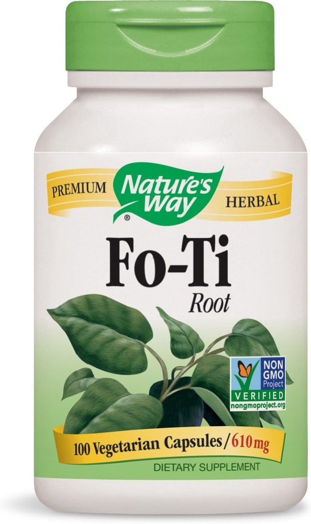Nature's Way Fo-Ti Root 610 mg, 100 kasvissyöjäkapselia, 2 kpl pakkaus