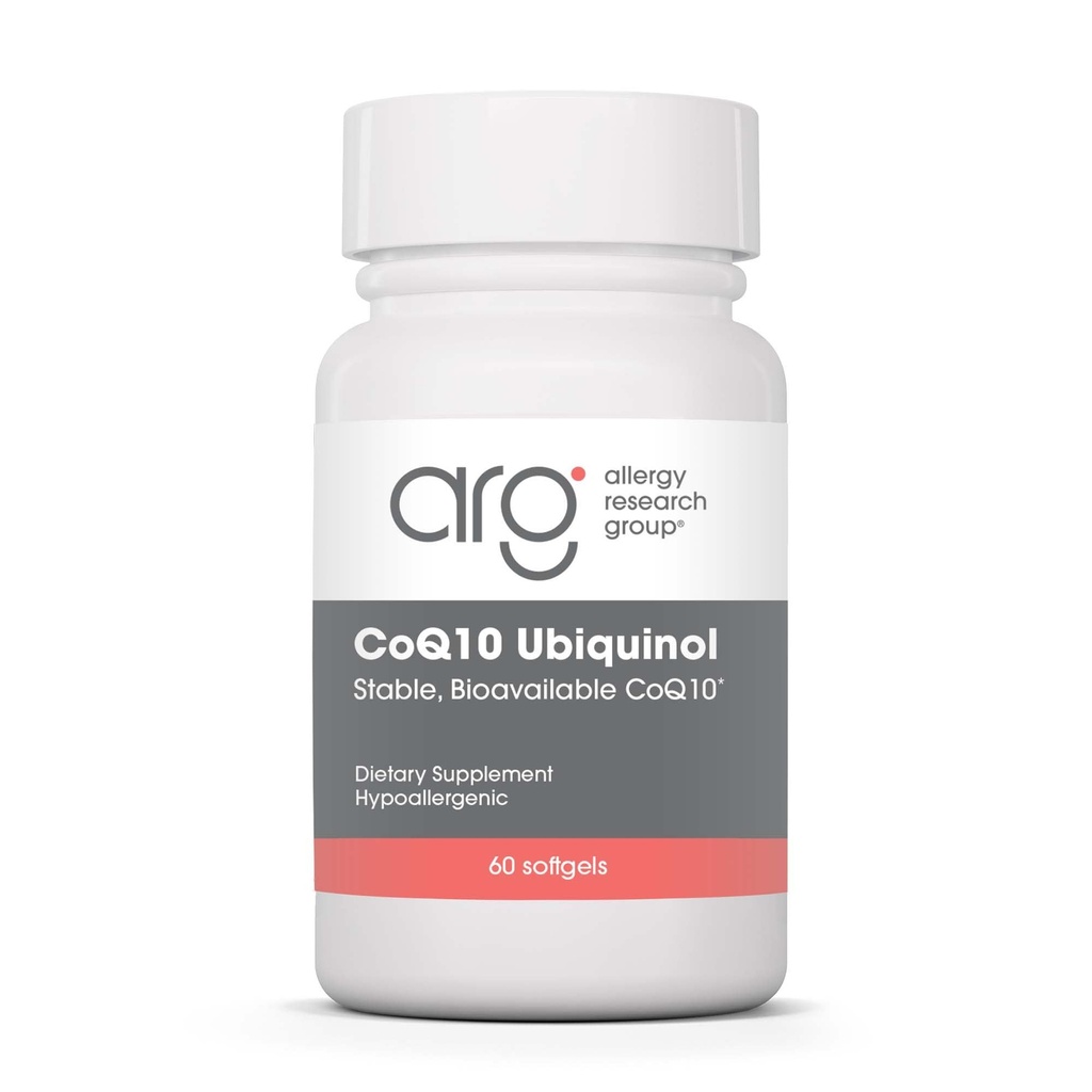 Allergiatutkimusryhmä CoQH-CF Ubiquinol 100mg Supplement - Oksidisoitumaton CoQ10, tukee sydän- ja verisuonitautien, immuunijärjestelmän tuki, vakaa, Biosabletable, Softgels - 60 Count