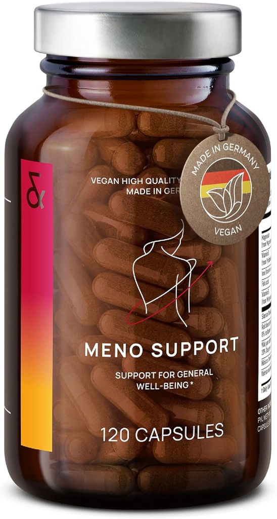 CLAV Meno Balance - vaihdevuosien tuki - Wild Yam Root, Red Clover, Siperian Raparperi - Hot Flash Relief, Mood Swings & Muti-Symptom Support -120 kapselia
