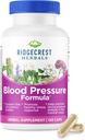RidgeCrest Herbals Verenpaine Herbal Formula, 12 Yrtit, Poria Mushroom, Gastrodia, Gardenia, sydän, Verisuonisto, Kiertoterveys (120 kreivi)
