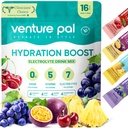 Venture Pal Sugar Free Electrolyte Powder Packets - Liquid Daily IV Drink Mix för snabb Hydration & Party Recovery | 5 Vitaminer & 7 Electrolytes | Keto Friendly | Non-GMO | Certified Vegan | 16 Sticks