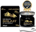 Autentisk Shilajit Pure Himalayan Organic Shilajit Resin Supplement - Gold + Grad med 85+ Spårmineraler med 75 % Fulvic Acid, Total Energy & Immune Support, Pure Shilajit för Män & Kvinnor, 50 g
