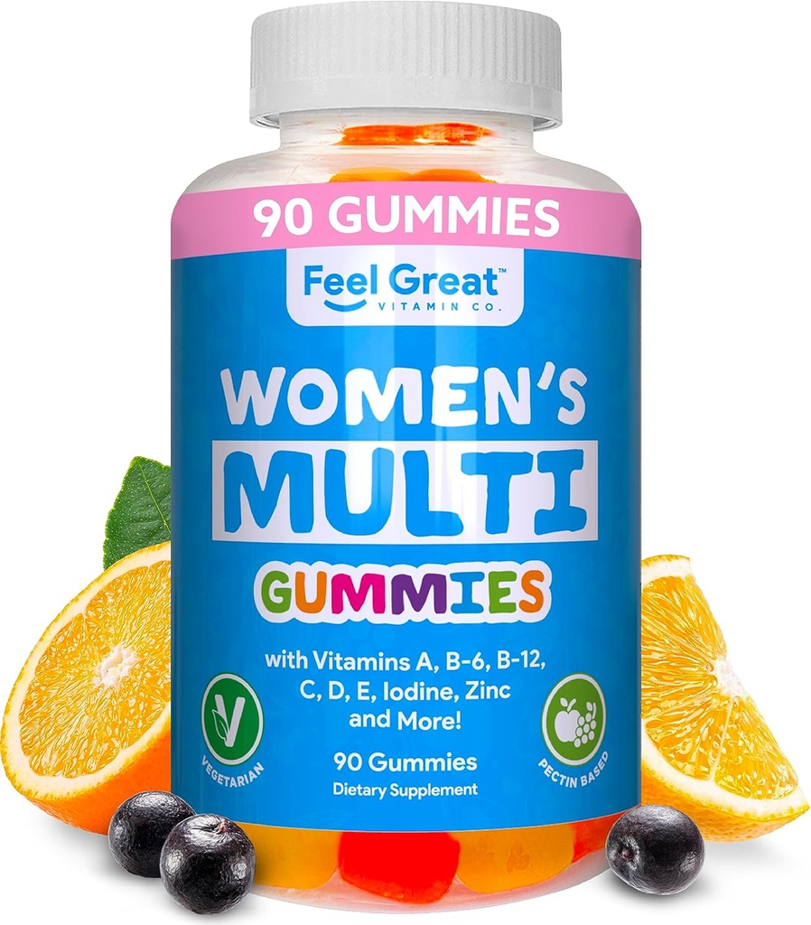 Multivitamin Gummy för kvinnor genom att känna stor vitamin Co | Multi Chewable Gummy Supplement med vitamin A, B-6, B-12, C, D, E, Biotin, Choline, Folic Acid, Zink & More