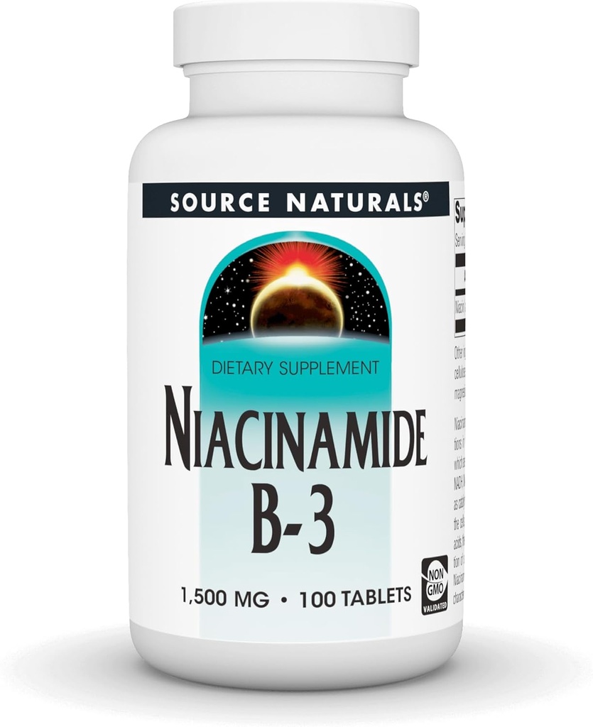 Source Naturals Niacinamidi B-3-1500 mg, 100 tablettia