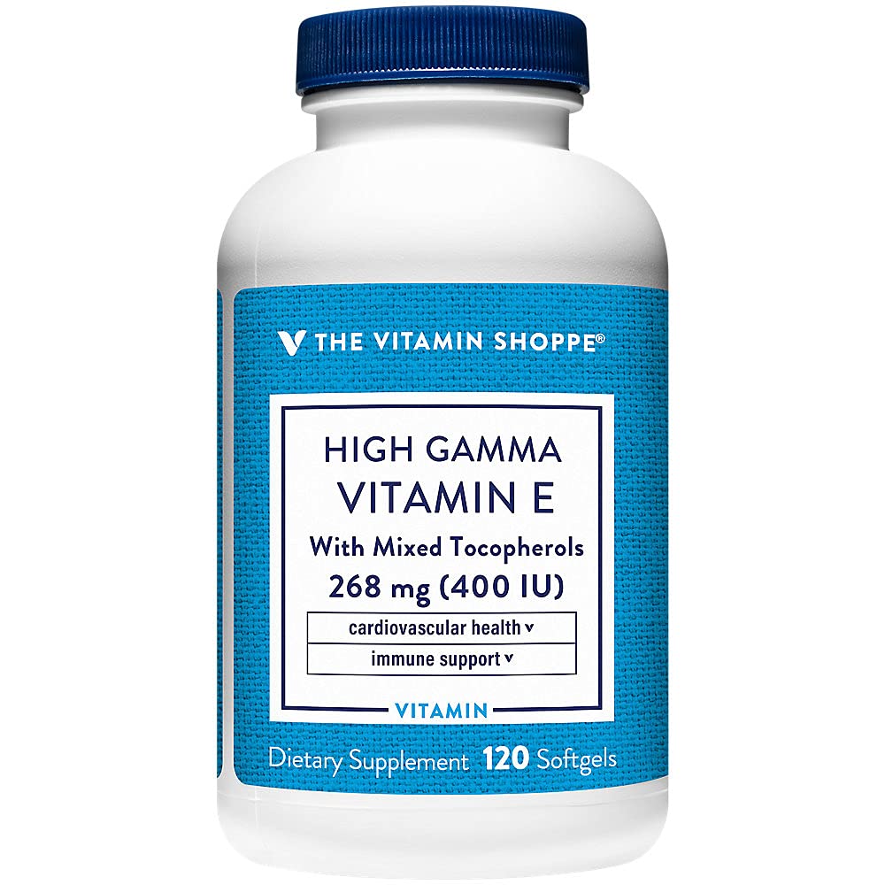 High Gamma Vitamin E - Stöder immun & kardiovaskulär hälsa - 400 IE (120 Softgels)