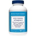 Korkea Gamma-vitamiini E - tukee immuuni- ja kardiovaskulaariterveyttä - 400 IU (120 Softgels)