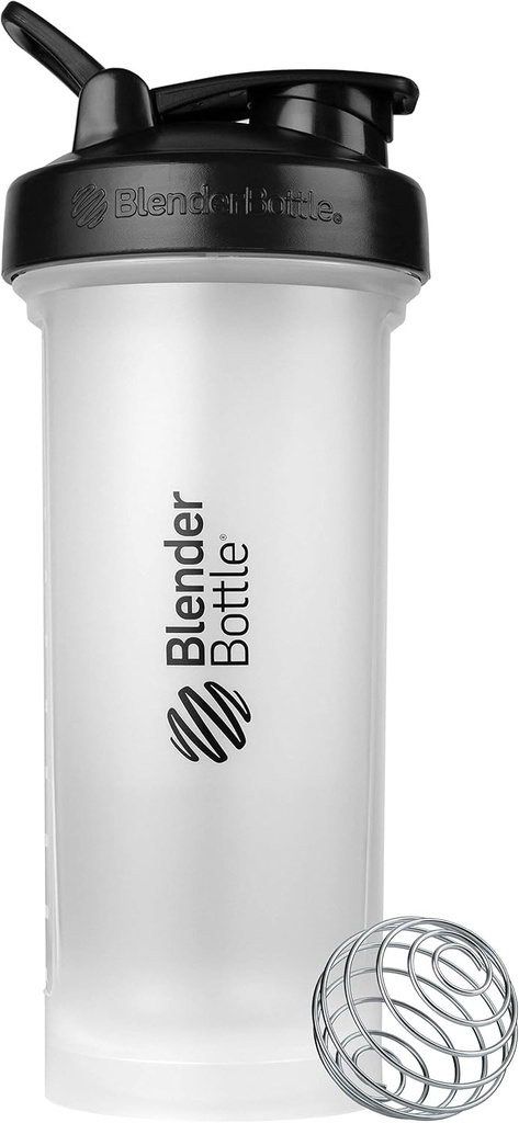BlenderBottle Classic V2 Shaker Bottle Täydellinen proteiini Shakes ja pre workout, 45-ääni, kirkas/musta