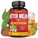 Organic Bitter Melon Extract Capsules - Kombinerad Neem, Fenugreek, Curcumin, Garlic & Papaya - 150 greve för 5 månader - Stöder kroppen, Digestive, hud, Immune & Total Wellness